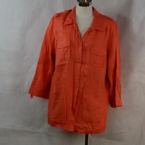 OLSEN EUROPE  Orange Shirt SZ 14
